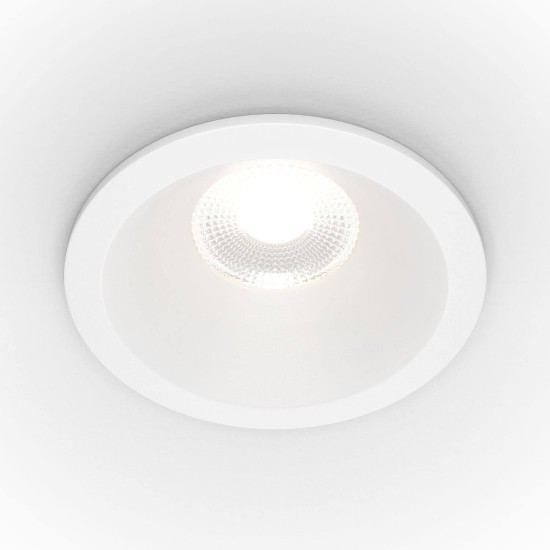 Maytoni Zoom LED Downlight, Einbauleuchte 12W dimmbar Weiss IP65 90Ra Ø8,5mm Warmweiss