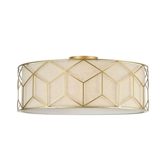 Maytoni Messina Deckenleuchte 5x E27 Gold Leinen