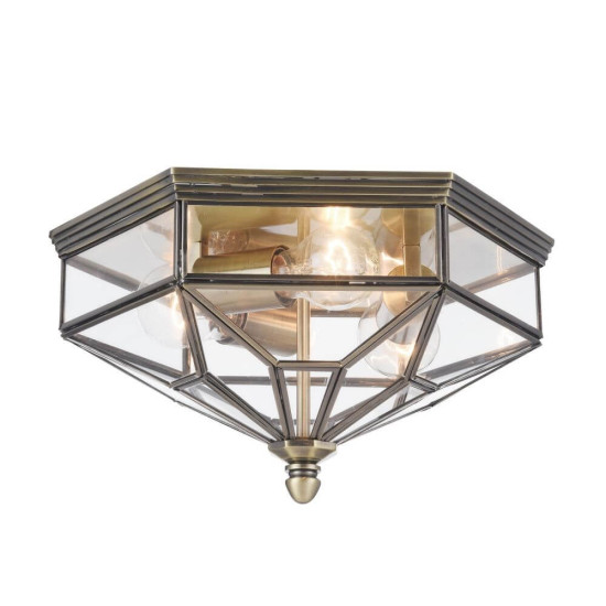 Maytoni Zeil Deckenleuchte 3x E27 Bronze Glas