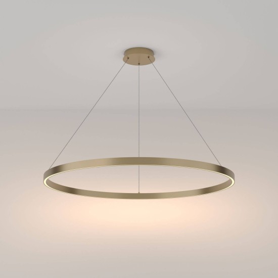 Maytoni Rim LED Pendelleuchte, Hängeleuchte 61W Messing 85Ra Warmweiss