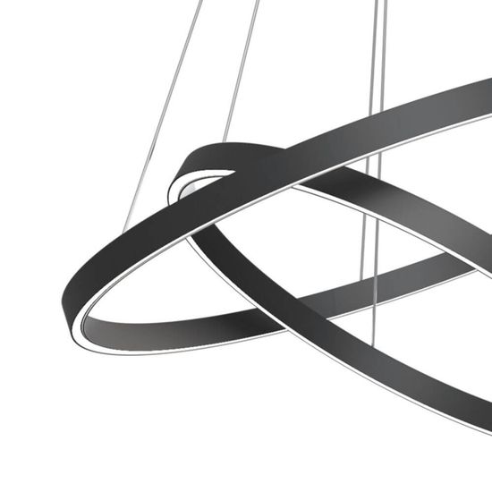 Maytoni Rim LED Pendelleuchte, Hängeleuchte 88W Schwarz Neutralweiss