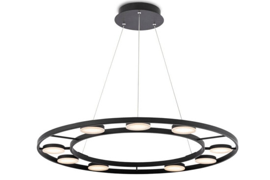 Maytoni Fad LED Pendelleuchte, Hängeleuchte 63W Schwarz Aluminium