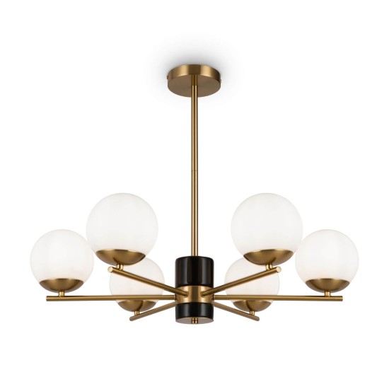 Maytoni Marble Pendelleuchte, Hängeleuchte 6x E27 Messing