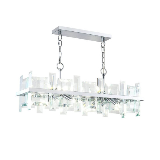 Maytoni Cerezo Pendelleuchte, Hängeleuchte 8x E14 Chrom Glas