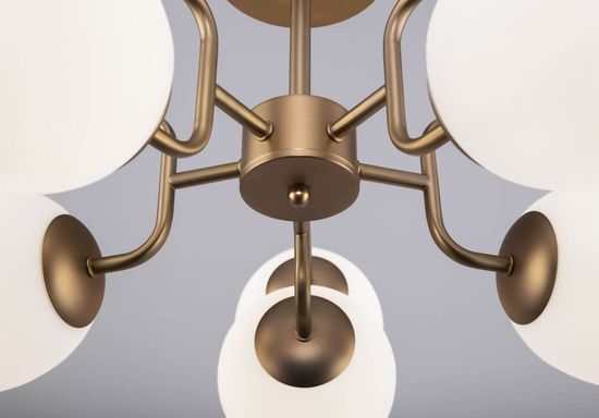 Maytoni Erich Pendelleuchte, Hängeleuchte 10x E14 Messing