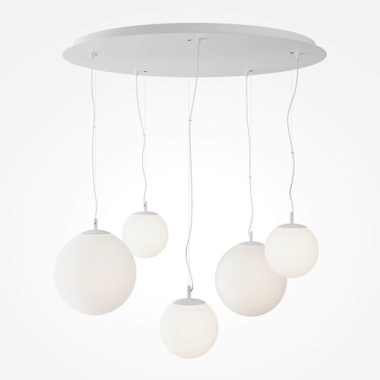 Maytoni Basic form Pendelleuchte, Hängeleuchte 5x E27 Weiss, matt 4099776029793