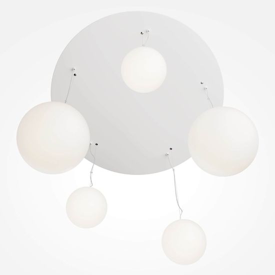 Maytoni Basic form Pendelleuchte, Hängeleuchte 5x E27 Weiss, matt 4099776029793