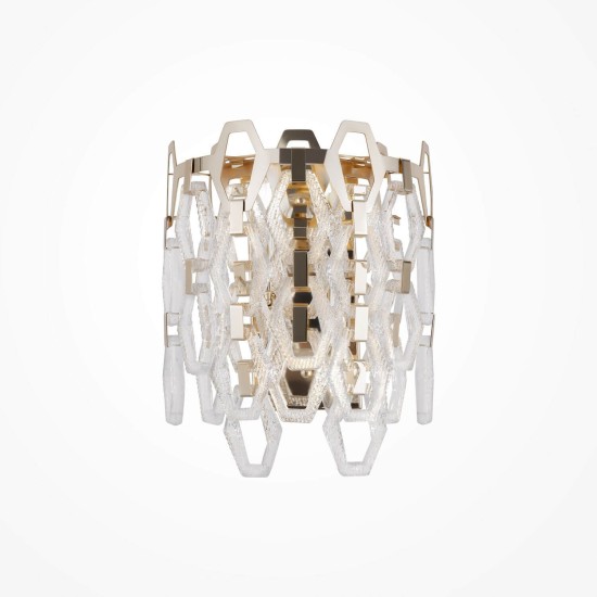 Maytoni Tissage Wandleuchte, Wandlampe 2x E14 Gold-Farbe