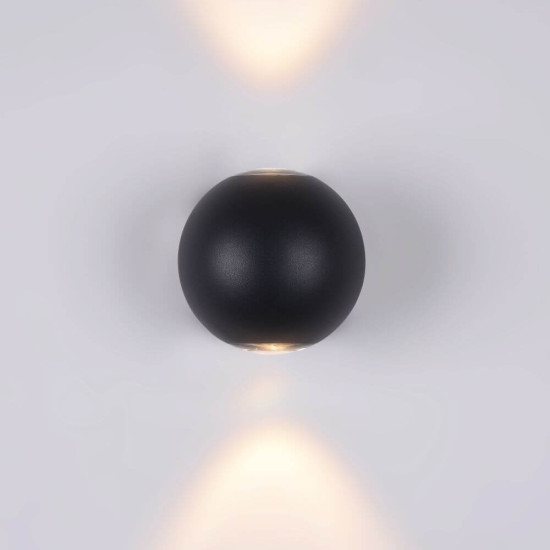 Maytoni Gansevoort LED Wandleuchte 6W Schwarz IP54 4251110087566