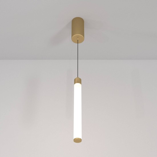 Maytoni Ray LED Pendelleuchte, Hängeleuchte 10W Gold-Farbe Warmweiss
