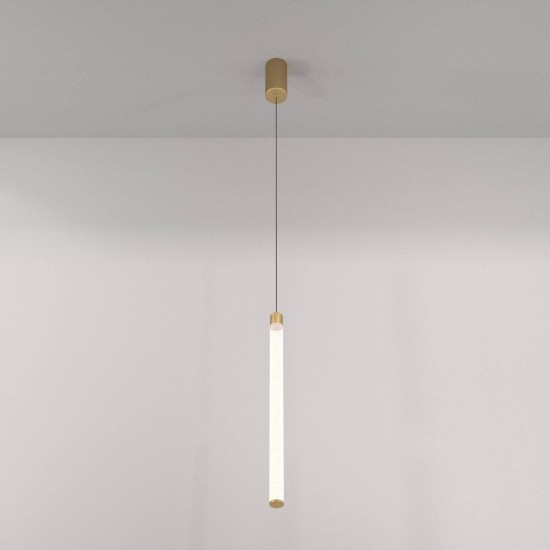 Maytoni Ray LED Pendelleuchte, Hängeleuchte 20W Gold-Farbe Warmweiss