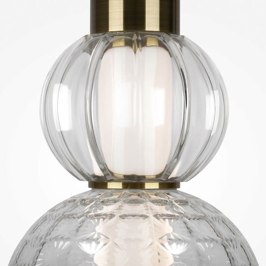 Maytoni Collar LED Pendelleuchte, Hängeleuchte 16W Gold-Farbe Warmweiss