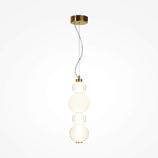 Maytoni Collar LED Pendelleuchte, Hängeleuchte 17W Gold-Farbe Warmweiss