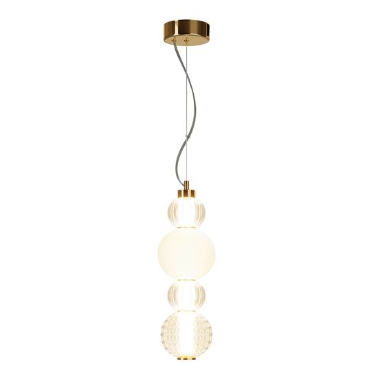 Maytoni Collar LED Pendelleuchte, Hängeleuchte 17W Gold-Farbe Warmweiss