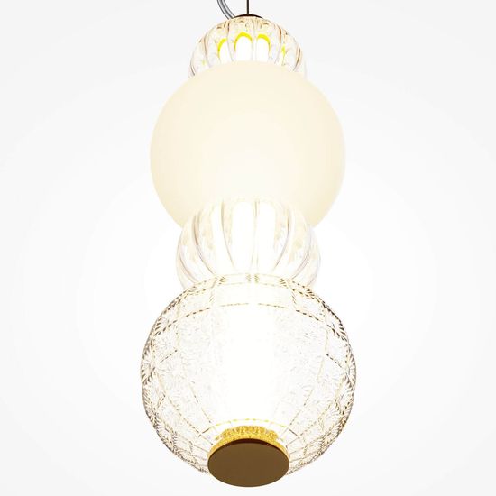 Maytoni Collar LED Pendelleuchte, Hängeleuchte 17W Gold-Farbe Warmweiss