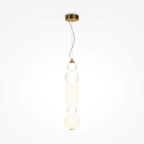 Maytoni Collar LED Pendelleuchte, Hängeleuchte 35W Gold-Farbe Warmweiss