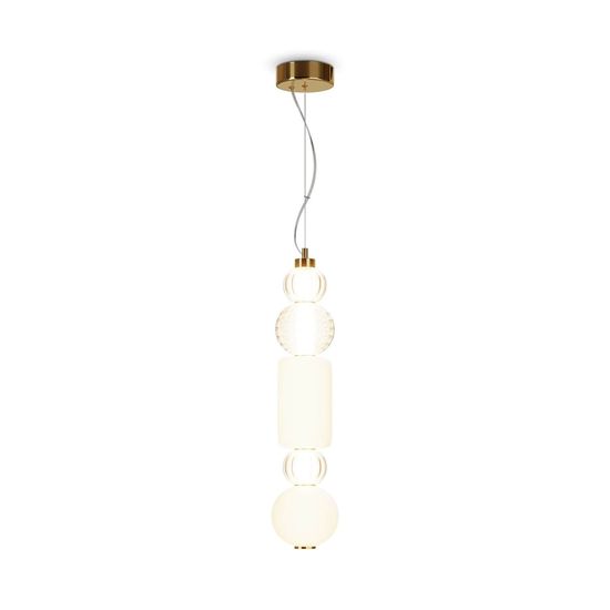 Maytoni Collar LED Pendelleuchte, Hängeleuchte 35W Gold-Farbe Warmweiss