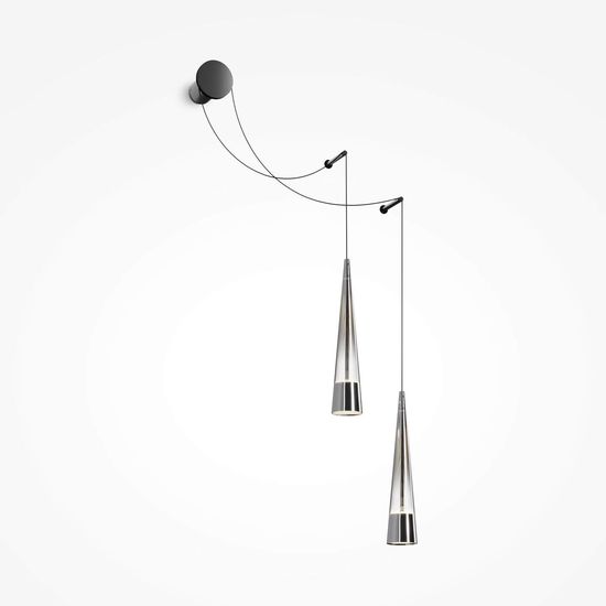 Maytoni Sintesi LED Wandleuchte, Wandlampe 2x 24W Chrom Warmweiss