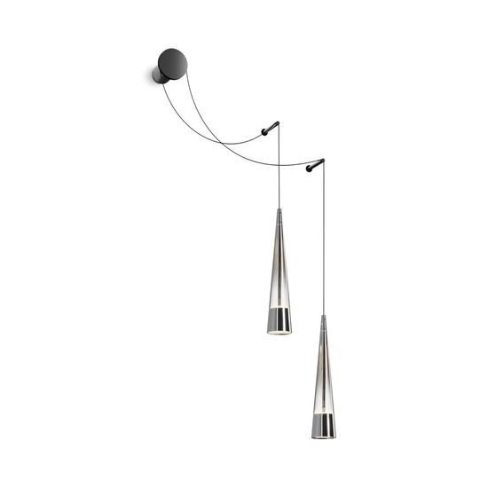 Maytoni Sintesi LED Wandleuchte, Wandlampe 2x 24W Chrom Warmweiss