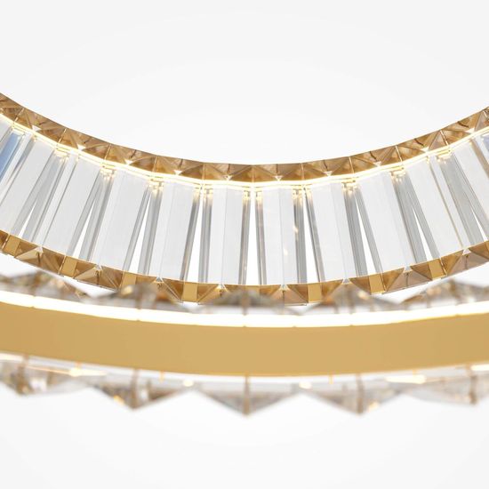 Maytoni Krone LED Pendelleuchte, Hängeleuchte 2x 90W Gold-Farbe 90Ra Neutralweiss