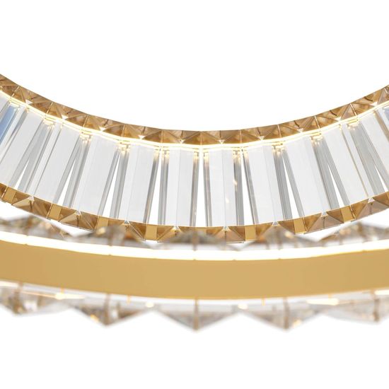 Maytoni Krone LED Pendelleuchte, Hängeleuchte 2x 90W Gold-Farbe 90Ra Neutralweiss