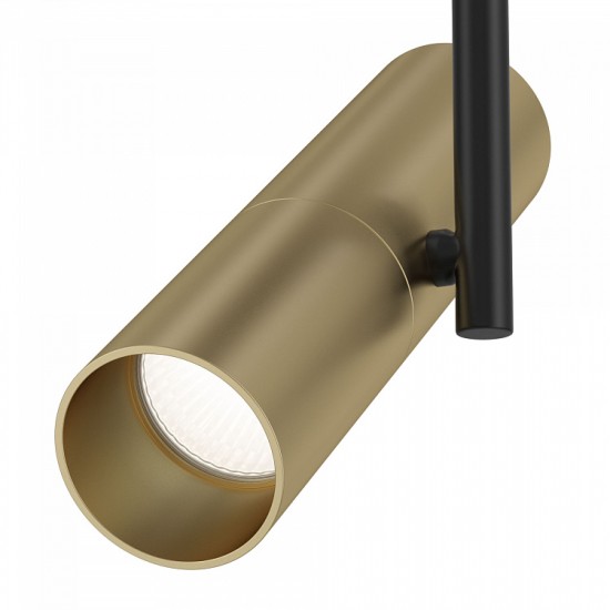 Maytoni Elti Stromschienenleuchte GU10 1-Phase pulverbeschichtet schwenkbar Schwarz Gold