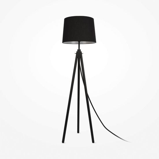 Maytoni Calvin Stehleuchte, Stehlampe E27 Schwarz 4099776028031