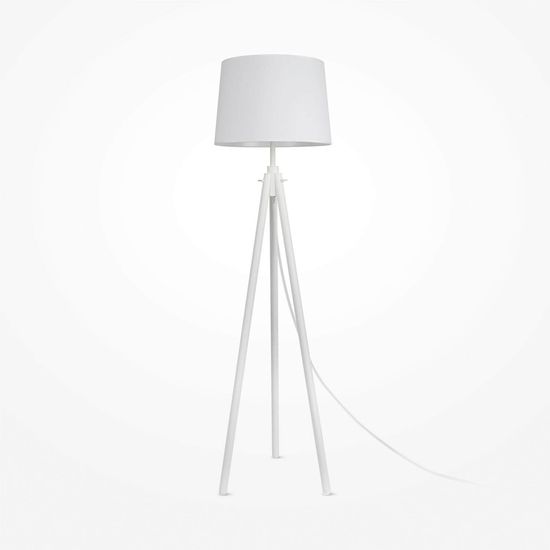 Maytoni Calvin Stehleuchte, Stehlampe E27 Weiss 4099776028048