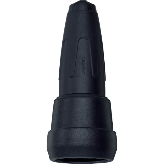 Merten 173092 Schwere Vollgummi-Schutzkontakt-Kupplung mit Schnappkragen, schwarz