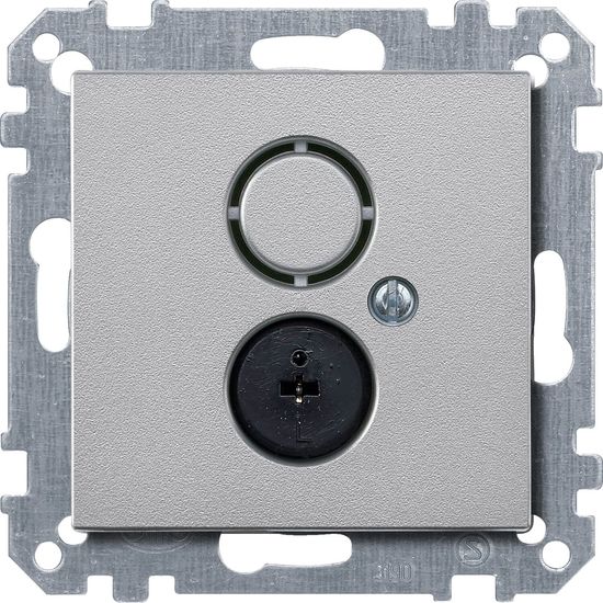 Merten 297460 Lautsprecher-Steckdosen-Einsatz, aluminium, System M