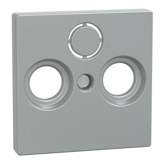 Merten 297560 Zentralplatte für Antennensteckdosen, aluminium, System M