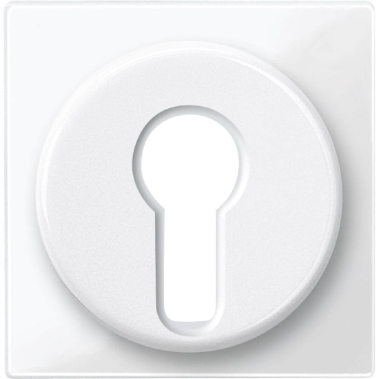 Merten 319519 Zentralplatte für Wechsel-Rastschalter-Einsatz, polarweiß glänzend, System M