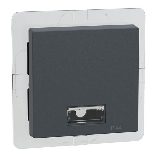 Merten 433714 Wippe mit rechteckigem Symbolfenster IP44, anthrazit, System M