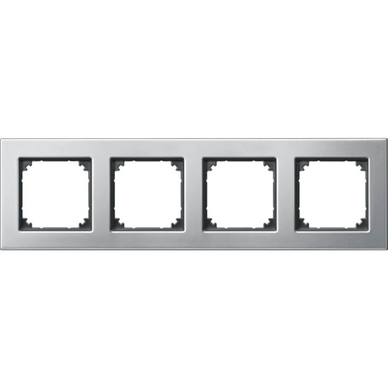 Merten 475460 M-PLAN-Metallrahmen, 4fach, Platinsilber