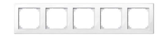 Merten 478519 Abdeckrahmen 5-fach System M polarweiß glänzend