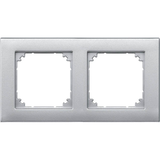 Merten 486260 M-PLAN-Rahmen, 2fach, aluminium