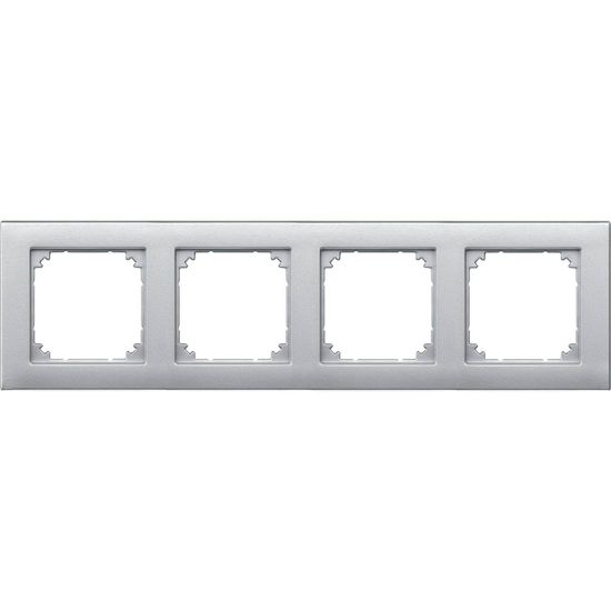 Merten 486460 M-PLAN-Rahmen, 4fach, aluminium