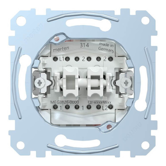 Merten MEG3126-0000 Inserts Doppelwechselschalter-Einsatz 1-polig