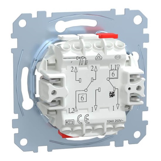 Merten MEG3126-0000 Inserts Doppelwechselschalter-Einsatz 1-polig