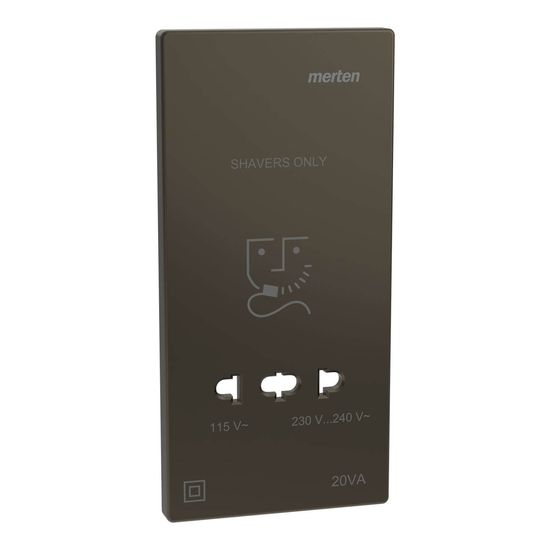 Merten MEG2109-3452 Zentralplatte für Rasiersteckdose, Moccametallic, System Design