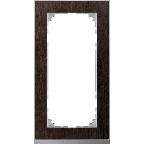 Merten MEG4025-3671 M-Pure Decor-Rahmen, 2fach ohne Mittelsteg, Wenge/aluminium, M-Pure Decor