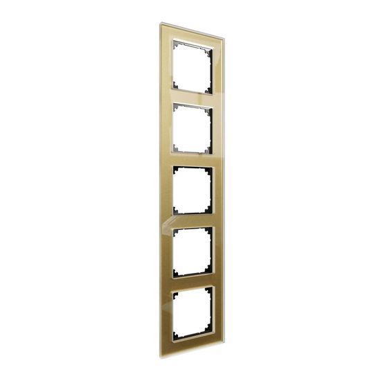 Merten MEG4050-2341 Echtglasrahmen 5fach gold M-Plan