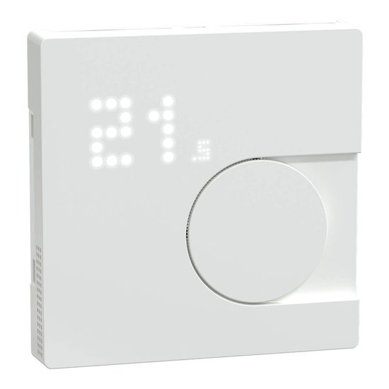 Merten MEG5779-6035 Connected Raumtemperaturregler-Modul, lotosweiß, System Design, Works with Wiser, Zigbee, Wiser Home