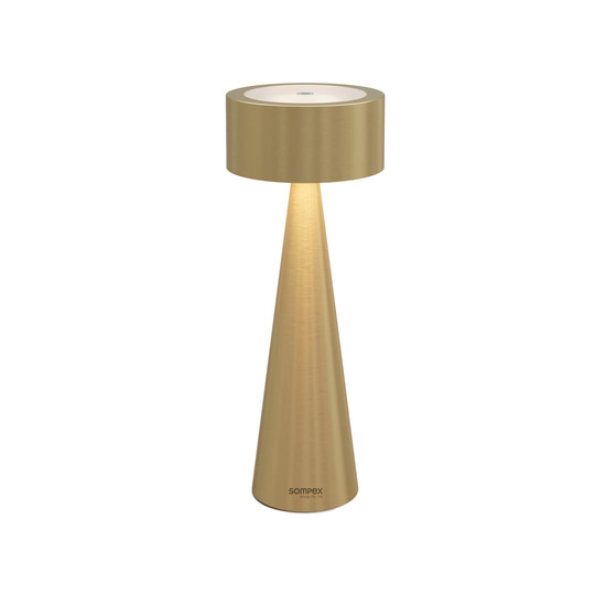 Sompex ELODY Akku-Tischlampe Gold Gebürstet 1,9W steuerbare Lichtfarbe IP54 79045
