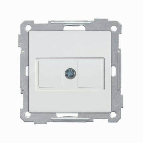 Mutlusan Candela Modul Abdeckung Datenbuchse 2-fach Weiss