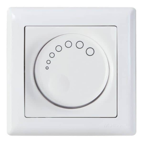 Mutlusan Daria Dimmer 600W beleuchtet Drehdimmer Unterputz weiss