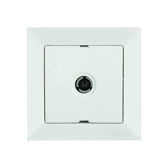 Mutlusan Candela TV Kabel Enddose Stichdose Antennestecker Weiss