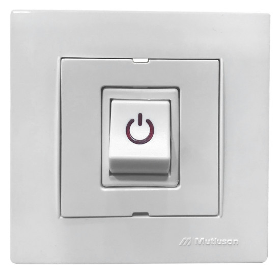 Mutlusan Candela beleuchteter Ein-Ausschalter für Durchlauferhitzer Modul+Rahmen