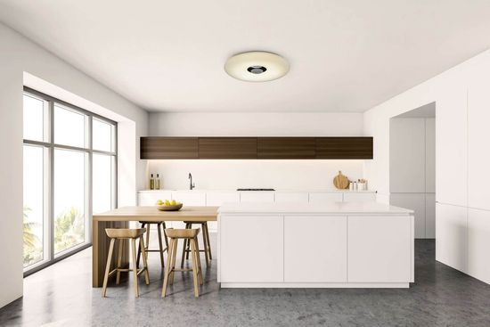 Näve Deckenleuchte NASHVILLE Ø40cm Steuerbare Lichtfarbe IP44 weiß dimmbar RGB 1220261