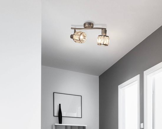 Näve E14 Spotleuchte JOSEFA 28x8cm Warmweiss stahl-blank 1280750